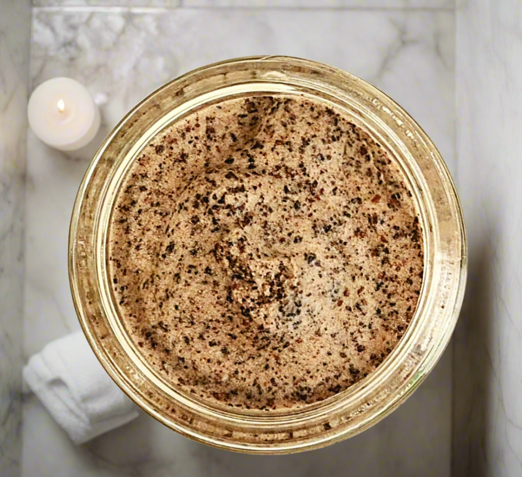 COFFEE EXFOLIATING FACE & BODY SCRUB- 8oz