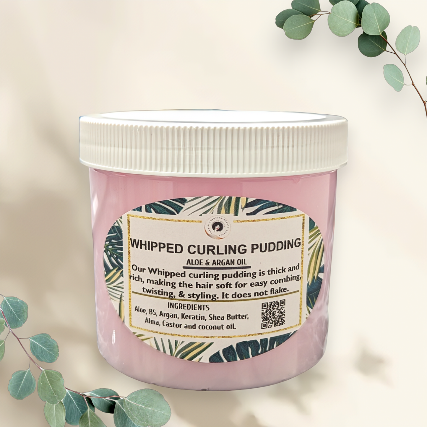WHIPPED CURLING PUDDING- ALOE & ARGAN OIL 12 oz