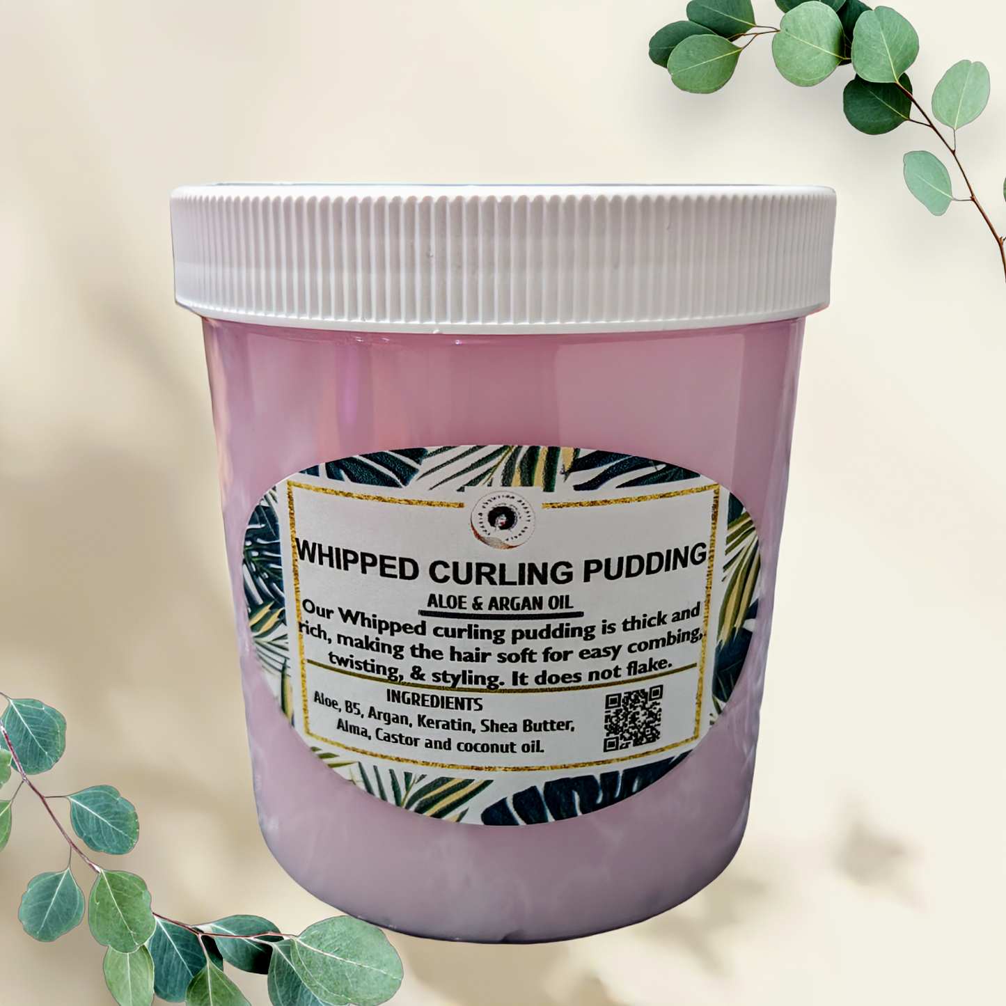 WHIPPED CURLING PUDDING- ALOE & ARGAN OIL 16 oz